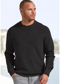 Strickpullover John Devin "bis Gr&ouml;&szlig;e 5XL", Herren, Gr. L (52/54), schwarz (anthra), Strick, Obermaterial: 50% Baumwolle, 50% Polyacryl, unifarben, regular fit normal, Rundhals, Strickb&uuml;ndchen, Pullover Strickpullover, Pullover in modischen Farben aus Baumwollmischung