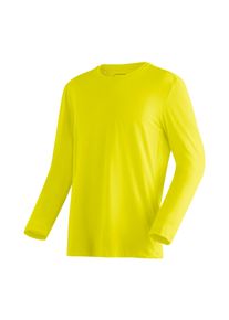 Langarmshirt Maier Sports "Long Sleeve Jersey M", Herren, Gr. S, gr&uuml;ngelb, 50% Baumwolle, 50% Polyester, Rundhals, Shirts Langarmshirt