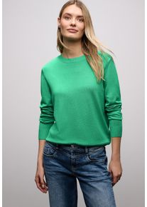 Strickpullover Street One, Damen, Gr. 38, arcadia gr&uuml;n, Strick, Obermaterial: 86% Viskose, 14% Polyester, unifarben, tailliert h&uuml;ftbedeckend, Rundhals, B&uuml;ndchen, Pullover Strickpullover, aus Viskosemix