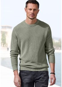 Strickpullover John Devin "bis Gr&ouml;&szlig;e 5XL", Herren, Gr. XXL (60/62), gr&uuml;n (salbei), Strick, Obermaterial: 50% Baumwolle, 50% Polyacryl, unifarben, regular fit normal, Rundhals, Strickb&uuml;ndchen, Pullover Strickpullover, Pullover in modischen Farben aus Baumwollmischung, Topseller