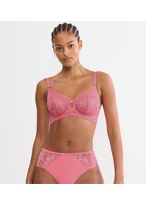 Minimizer-BH Triumph "Wild Peony Florale", Damen, Gr. 90, Cup E, wild rose, Microtouch, Obermaterial: 45% Polyamid, 20% Elasthan, 17% Modal, 17% Polyester, 1% Viskose, BHs Minimizer-BH, verkleinert die Brust optisch