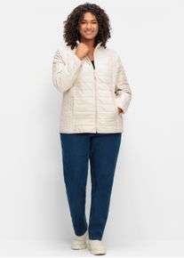 sheego Gro&szlig;e Gr&ouml;&szlig;en Steppjacke leicht wattiert, wollwei&szlig;, Gr&ouml;&szlig;e 54 - Damen