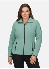 sheego Gro&szlig;e Gr&ouml;&szlig;en Fleecejacke mit Stickerei, jadegr&uuml;n, Gr&ouml;&szlig;e 50 - Damen