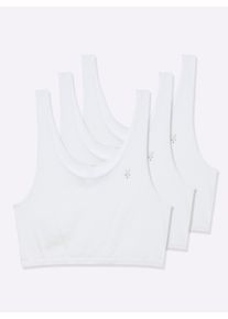 Speidel sheego Gro&szlig;e Gr&ouml;&szlig;en Bustier ohne Seitenn&auml;hte, 3 St&uuml;ck wei&szlig;, Gr&ouml;&szlig;e 48/50 - Damen