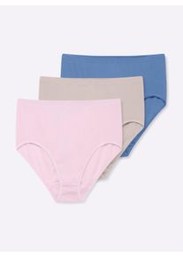Speidel sheego Gro&szlig;e Gr&ouml;&szlig;en Slip mit Glanzbandeinfassung, ros&eacute; + bleu + taupe, Gr&ouml;&szlig;e 44/46 - Damen