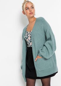 bonprix Oversize-Strickjacke, gr&uuml;n, Gr.40/42 (M), Oversized Strickjacke mit aufgesetzten Taschen