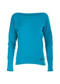 Oversize-Shirt WINSHAPE "Longsleeve WS2", Damen, Gr. XS, blau (t&uuml;rkis), 90% Baumwolle, 10% Elasthan, U-Boot-Ausschnitt, Shirts