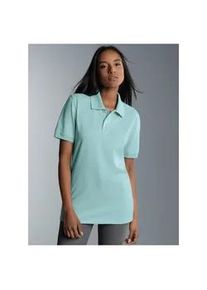 Poloshirt TRIGEMA "TRIGEMA Poloshirt DELUXE Piqu&eacute;", Damen, Gr. S, blau (gletscher), 100% Baumwolle, Basic, Shirts