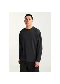 Langarmshirt Jack Wolfskin "DAILY EASE LS M", Herren, Gr. XXXL (60), schwarz, Obermaterial: 100% Polyester, Shirts Langarmshirt