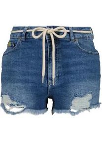 alife and kickin Shorts ALIFE & KICKIN "Damen LatoyaAK DNM A", Damen, Gr. L, Normalgr&ouml;&szlig;en, blau (schwarz denim washed), 100% Baumwolle, Hosen Shorts