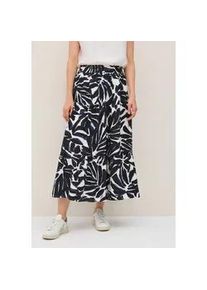 Maxirock Cecil, Damen, Gr. XL (44), blau (urban dunkelblau), Stoff, 100% Viskose, gemustert, normal kn&ouml;chellang, R&ouml;cke Maxirock, mit Grafikmuster