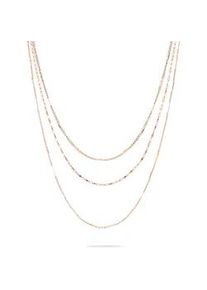 Kette ohne Anh&auml;nger Liebeskind Berlin "Schmuck Edelstahl Sparkling With Layers", rosa (ros&eacute;goldfarben), Halsketten, Damen, Edelstahl, L: 58 B: 1mm, B:1mm