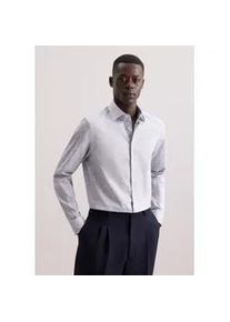 Businesshemd Seidensticker "Schwarze Rose", Herren, Gr. S (38), normale &Auml;rmell&auml;ngen, mittelblau, 100% Baumwolle, gebl&uuml;mt, slim fit, 2-Knopf-Manschette, Hemden, Slim 1/1 Kentkragen Gebl&uuml;mt