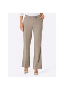 B&uuml;gelfaltenhose CREATION L PREMIUM, Damen, Gr. 22, Kurzgr&ouml;&szlig;en, beige (sesam), 63% Lyocell, 37% Polyester, unifarben, Hosen