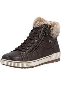 Sneaker Remonte "Remonte Sneaker Leder/Textil", Damen, Gr. 39, braun (dunkelbraun), Leder, Textil, Schuhe Sneaker