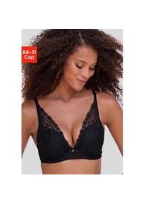 Push-up-BH Nuance, Damen, Gr. 90, Cup AA, schwarz, Spitze, Obermaterial: 68% Polyamid, 21% Polyester, 11% Elasthan, BHs Push-up-BH, mit B&uuml;gel aus zarter, elastischer Spitze, verf&uuml;hrerische Dessous