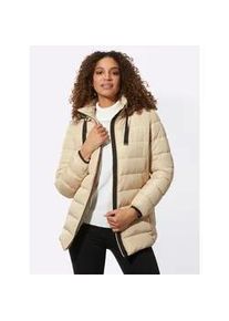 Steppjacke Casual Looks, Damen, Gr. 50, beige (sand), 100% Polyester, unifarben, Jacken Steppjacke