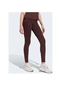 Leggings Adidas SPORTSWEAR "W LIN SJ LEG", Damen, Gr. M, N-Gr, shadow braun, wei&szlig;, Obermaterial: 90% Baumwolle, 10% Elasthan, Hosen Leggings, aus Baumwollmaterial mit Stretchanteil, hoher Bund, ohne Verschluss