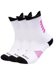 Sportsocken Camano "Sportsocke 3er Pack", Herren, Gr. 35-38, wei&szlig;, 94% Polyamid, 5% Elasthan, 1% Polyester, Colorblocking, Socken Sportsocken, 3er Pack Sportsocken mit optimalem Fu&szlig;klima dank Mesheins&auml;tzen
