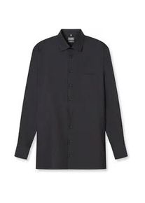 Businesshemd OLYMP "OLYMP Luxor, comfort fit, New Kent", Herren, Gr. 52, Normaler Arm, anthrazit, 100% Baumwolle, Hemden