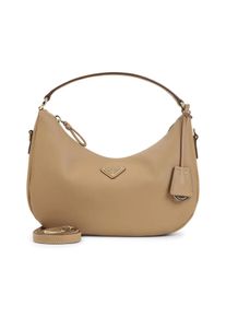 Prada Hobo Bags - Crescent-Shaped Calf Leather Handbag With Detachab - Gr. unisize - in Beige - f&uuml;r Damen