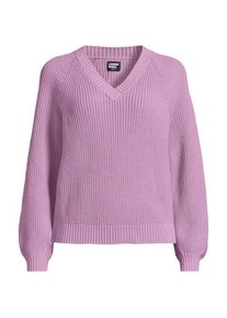 LANDS' END Baumwollpullover DRIFTER mit Ballon&auml;rmeln, Damen,  Pink, Baumwolle, by Lands' End
