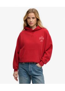 Superdry Damen Baumwolle Logo Druck Heritage Hamptons Kapuzenpullover, Rot & Grau - Gr&ouml;&szlig;e: 44 2102622501879K5Y025