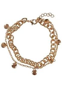 Fu&szlig;kette Urban Classics "Urban Classics Unisex Charmy Anklet" Gr. L, gold, Fu&szlig;ketten, Damen, L/XL, Metall Zink, Metall, Zink