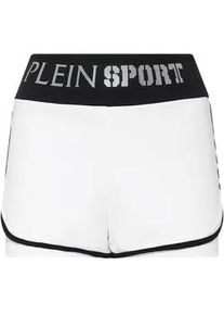 Jogg-Bermudas Plein Sport "Shorts", Damen, Gr. S, US-Gr&ouml;&szlig;en, wei&szlig; (01, wei&szlig;), Obermaterial: 90% Polyester, 10% Elasthan, Hosen