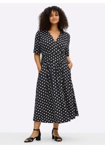 sheego by Joe Browns sheego Gro&szlig;e Gr&ouml;&szlig;en Jerseykleid mit Polka-Dots, schwarz-wei&szlig;-gemustert, Gr&ouml;&szlig;e 56 - Damen