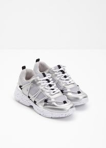 bonprix Chunky Sneaker mit leichter Sohle, grau, Gr.41, Auff&auml;lliger Chunky Sneaker mit dekorativer Schn&uuml;rung
