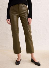 bonprix Lammnappa-Lederhose, gr&uuml;n, Gr.52, elegante Lederhose aus hochwertigem Lammnappa, mit Kniefutter, aus Nappaleder