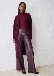 bonprix Strickmantel mit Alpaka, rot, Gr.36/38 (S), kuscheliger Strickmantel aus hochwertiger, weicher Alpaka-Wollmischung, aus Wolle