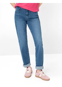 Brax Damen Five-Pocket-Hose Style CAROLA USED STONE BLUE, denim blau, Gr. 34