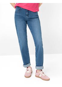 Brax Damen Five-Pocket-Hose Style CAROLA USED STONE BLUE, denim blau, Gr. 34
