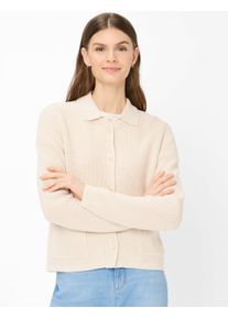 Brax Damen Strickjacke Style AMI dark ecru, hellbeige, Gr. 44