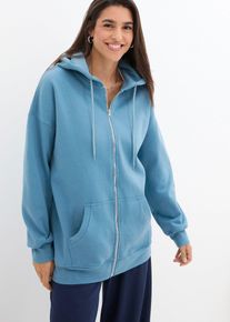 bonprix Kapuzen-Sweatjacke, blau, Gr.56/58 (3XL), Bequeme Sweatjacke mit Rei&szlig;verschluss, 60% Baumwolle