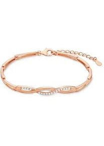 Armband Amor "9271337", rosa (silber, 925, ros&eacute;goldfarben, kristallwei&szlig;), Armb&auml;nder, Damen, 20cm, Silber 925 (Sterlingsilber), Armband, mit Zirkonia (synth.)