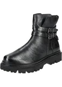 Bikerboots BAGATT "BAGATT Stiefelette Nappaleder", Damen, Gr. 38, schwarz, Nappaleder, Schuhe Bikerboots