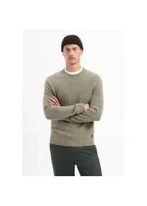 V-Ausschnitt-Pullover NO EXCESS "NO EXCESS Melierter Wollpullover", Herren, Gr. L, sand, 41% Polyacryl, 31% Baumwolle, 17% Nylon, 8% Wolle, 3% Elasthan, Pullover