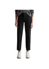 Marc O'Polo Chinohose MARC O'POLO DENIM "aus kompakter Interlock-Qualit&auml;t", Damen, Gr. XXS, Normalgr&ouml;&szlig;en, schwarz, Obermaterial: 74% Viskose, 21% Polyamid, 5% Elasthan, unifarben, slim fit kurz, Hosen Chinohose