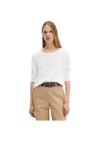 Marc O'Polo Langarmshirt MARC O'POLO "in Organic Cotton-Qualit&auml;t", Damen, Gr. XXL, wei&szlig;, Obermaterial: 100% Baumwolle, unifarben, Basic, regular fit, Rundhals, Shirts Langarmshirt