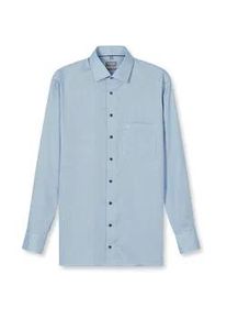 Businesshemd OLYMP "OLYMP Luxor, comfort fit, New Kent", Herren, Gr. 40, Normaler Arm, bleu, 100% Baumwolle, Hemden