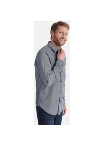 Langarmhemd Stooker Men "HUGH Hemd Langarm Regular Fit", Herren, Gr. 3XL, US-Gr&ouml;&szlig;en, navy minimal aop, Stoff, 60% Baumwolle, 40% Polyester, regular fit, Hemden, Langarm Hemd Regular Fit f&uuml;r Herren