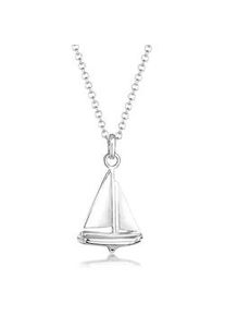 Kette mit Anh&auml;nger Elli "Erbskette Segelboot Anh&auml;nger Maritim 925 Silber" Gr. 45, silber, Halsketten, Damen, 45, ohne Stein, Silber 925 (Sterlingsilber), L: 45