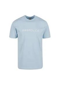 T-Shirt 883POLICE "883 Police OCKLETON T-SHIRTS", Damen, Gr. XXL, sky, 100% Baumwolle, bedruckt, slim fit, Rundhals, Shirts T-Shirt