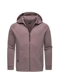 Kapuzensweatjacke Ragwear "Zenway", Herren, Gr. M (50), lila (mauve), Sweatware, Obermaterial: 70% Baumwolle, 30% Polyester, Basic, gerade h&uuml;ftbedeckend, hoch geschlossener Ausschnitt, &Auml;rmel ohne &Auml;rmelschlitz Rippb&uuml;ndchen, Sweatjacken, Herren Basic Sweatjacke mit Kapuze