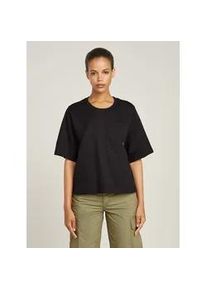 G-Star Raw T-Shirt G-STAR "Pocket Top", Damen, Gr. M, dk schwarz, Obermaterial: 100% Baumwolle, Shirts T-Shirt