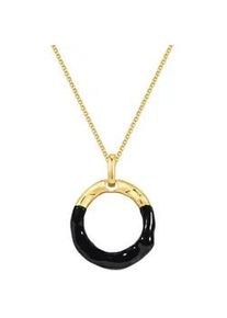 Kette mit Anh&auml;nger YOKOAMII "AV103", gelbgold, Halsketten, Damen, 65,0cm Basiskette + 5,0cm Verl&auml;ngerung