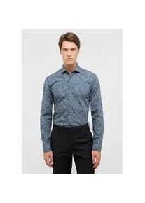 Langarmhemd Eterna "SLIM FIT", Herren, Gr. 39, Normalgr&ouml;&szlig;en, navy, Popeline, 100% Baumwolle, schmal, Manschette, Hemden, EASY IRON (b&uuml;gelleicht)